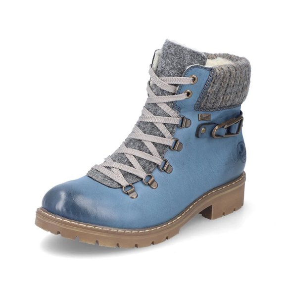 Rieker Blue Ankle Boots - Picture 7 of 8